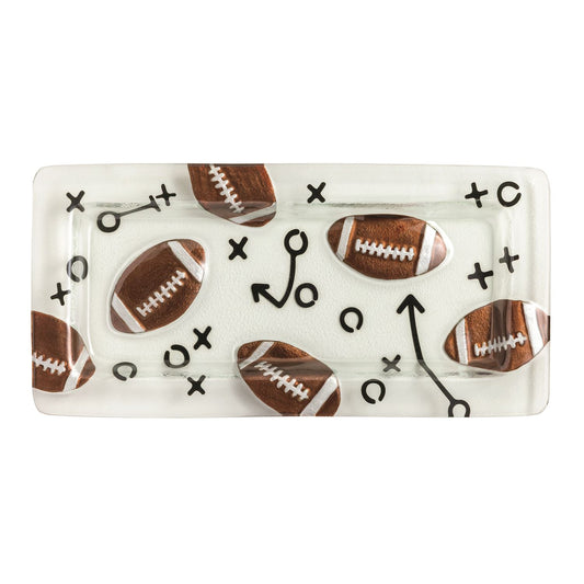 Mud Pie - Glass Tray - Football