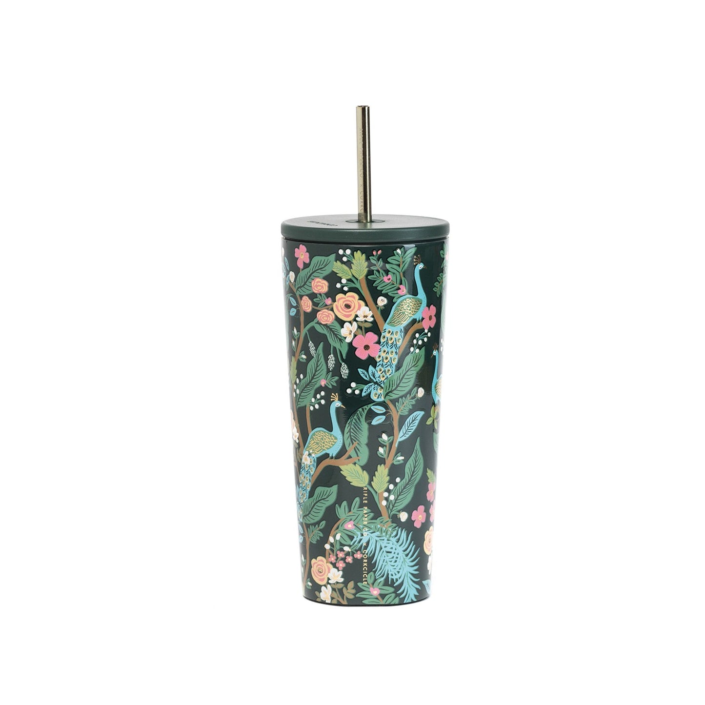 Corkcicle - 24oz Cold Cup - Rifle Paper - Peacock Blue, - Findlay Rowe Designs