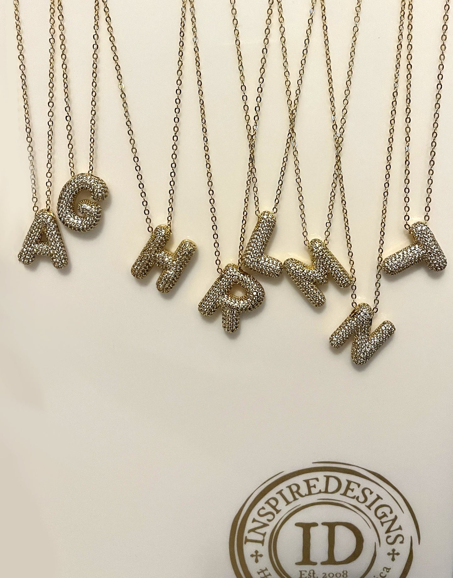 InspireDesigns - Necklace - Crystal Initial Pendant - Findlay Rowe Designs