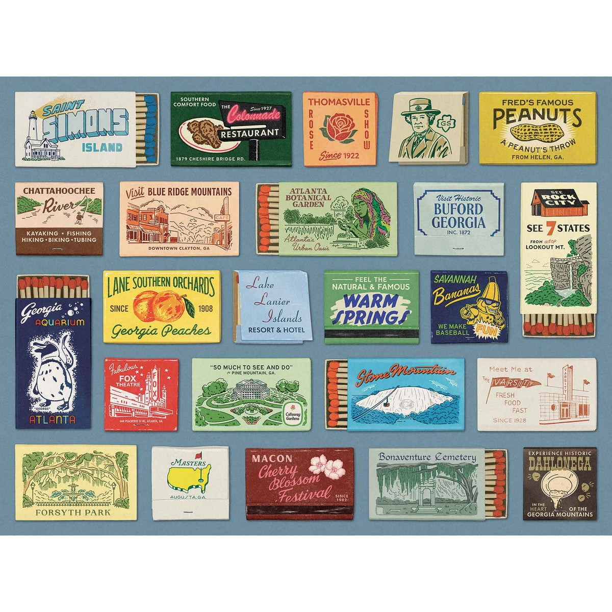 Puzzle - Georgia State Matchbooks - 500 piece