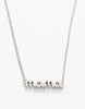 Spartina - Necklace - Sea La Vie Thanks Mama-Script - Silver - Findlay Rowe Designs