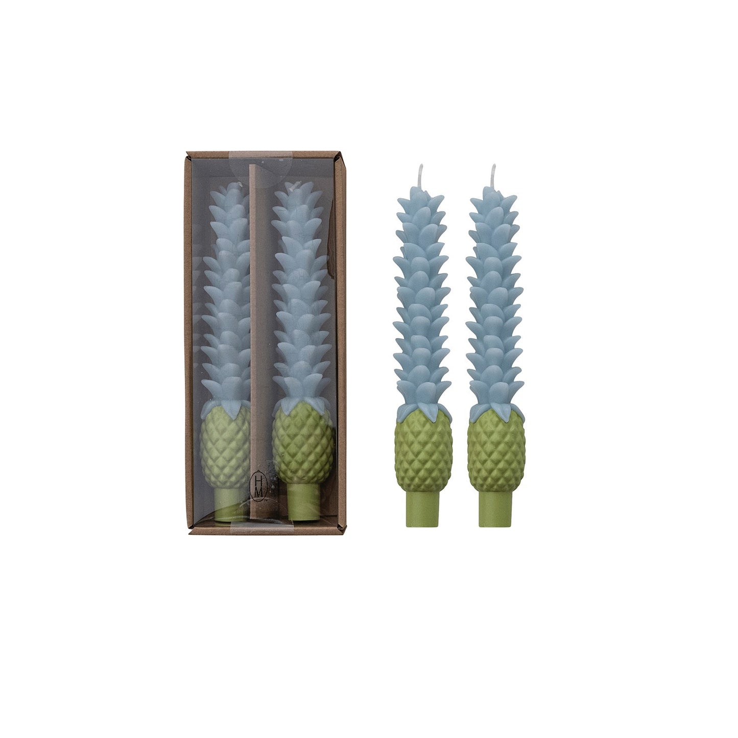 Hazel Mazel - Taper Candles - Pineapple Leafy Crown - Findlay Rowe Designs