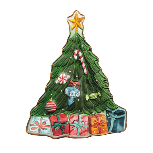 Mud Pie - Christmas Platter - Glass Tree