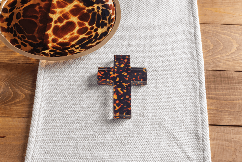 Mud Pie - Cross - Resin - Tortoise - Findlay Rowe Designs