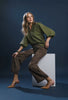 Umgee - Top - V Neck Balloon Sleeves  - Olive