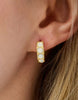Spartina - Earrings - Lightner Hoop - 14mm White Opal - Findlay Rowe Designs