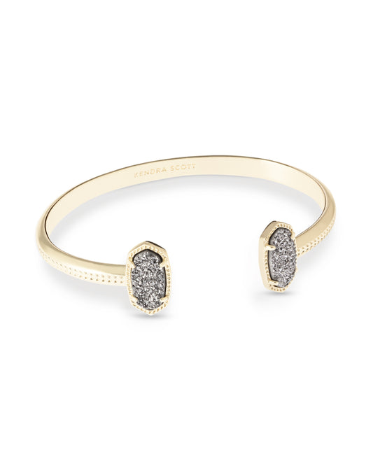 Kendra Scott - Bracelet - Gold Elton Cuff - Platinum Drusy i - Findlay Rowe Designs