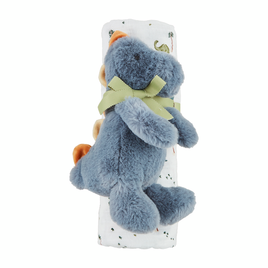 Mud Pie - Baby - Dino Swaddle And Rattle Set - Findlay Rowe Designs