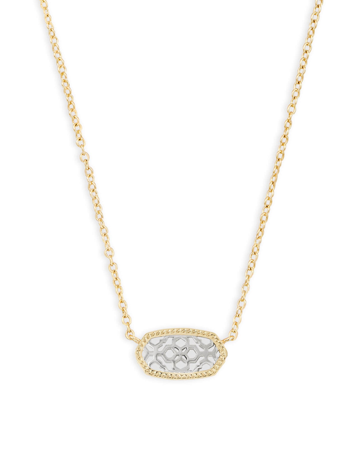 Clearance - Kendra Scott - Necklace - Elisa Pendant - Gold - Rhodium Filigree Mix - Findlay Rowe Designs