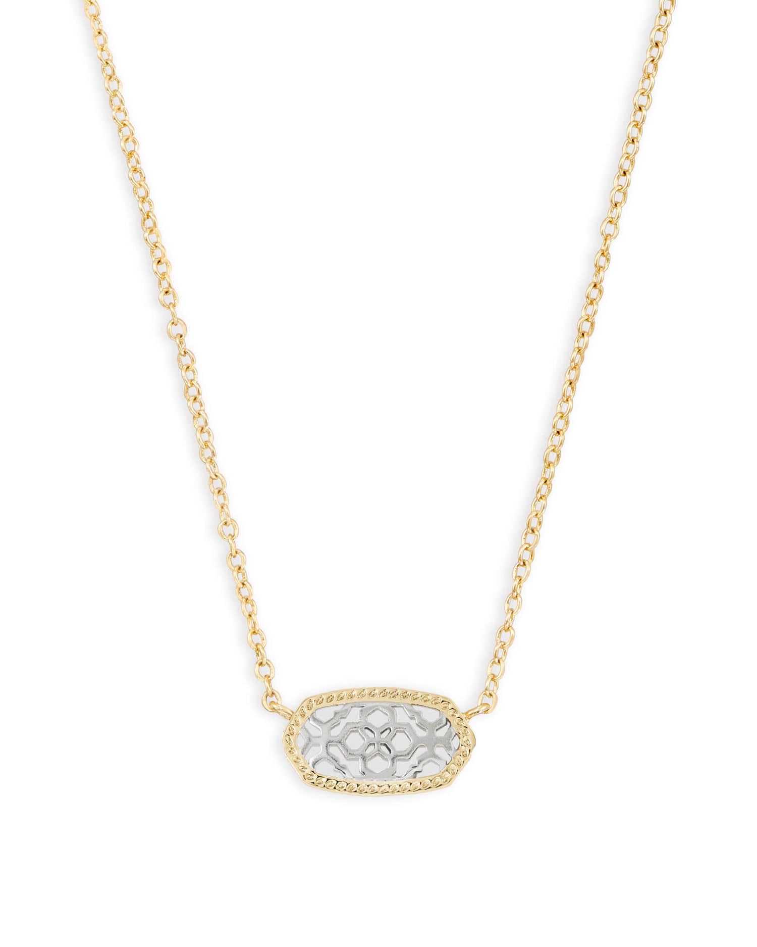 Clearance - Kendra Scott - Necklace - Elisa Pendant - Gold - Rhodium Filigree Mix - Findlay Rowe Designs