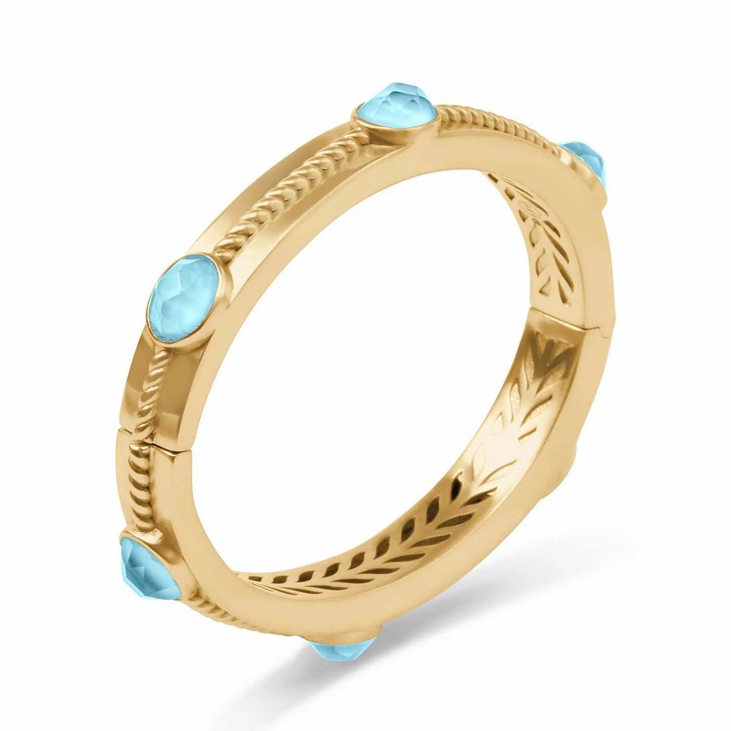 Julie Vos - Hinge Bangle - Nassau Stone - Pearl - Findlay Rowe Designs