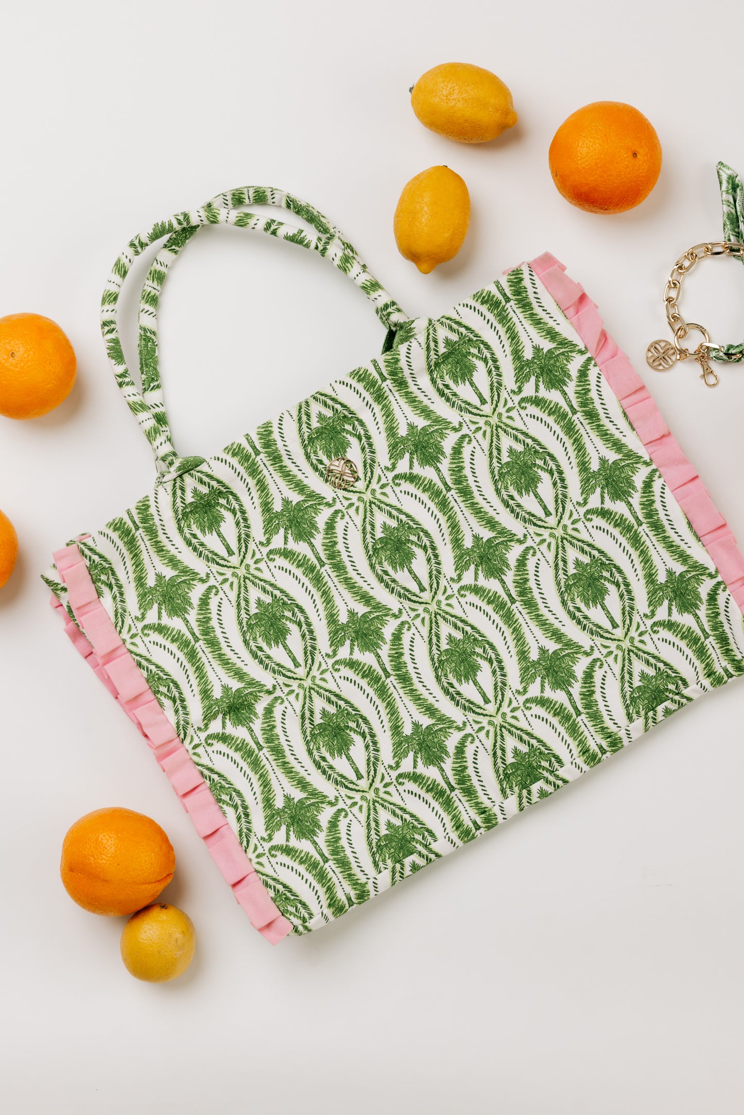 Lilly Pulitzer - Ruffle Tote - Textured Palm Stripe