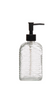 Embossed Glass Soap Dispenser with Pump - Findlay Rowe Designs