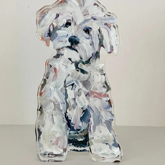Chelsea McShane - Acrylic Shelfie - Maltipoo White - Mini - Findlay Rowe Designs