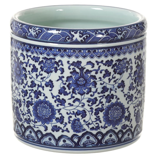 Ceramic Vase - Blue White - 7 x7.5 - Findlay Rowe Designs