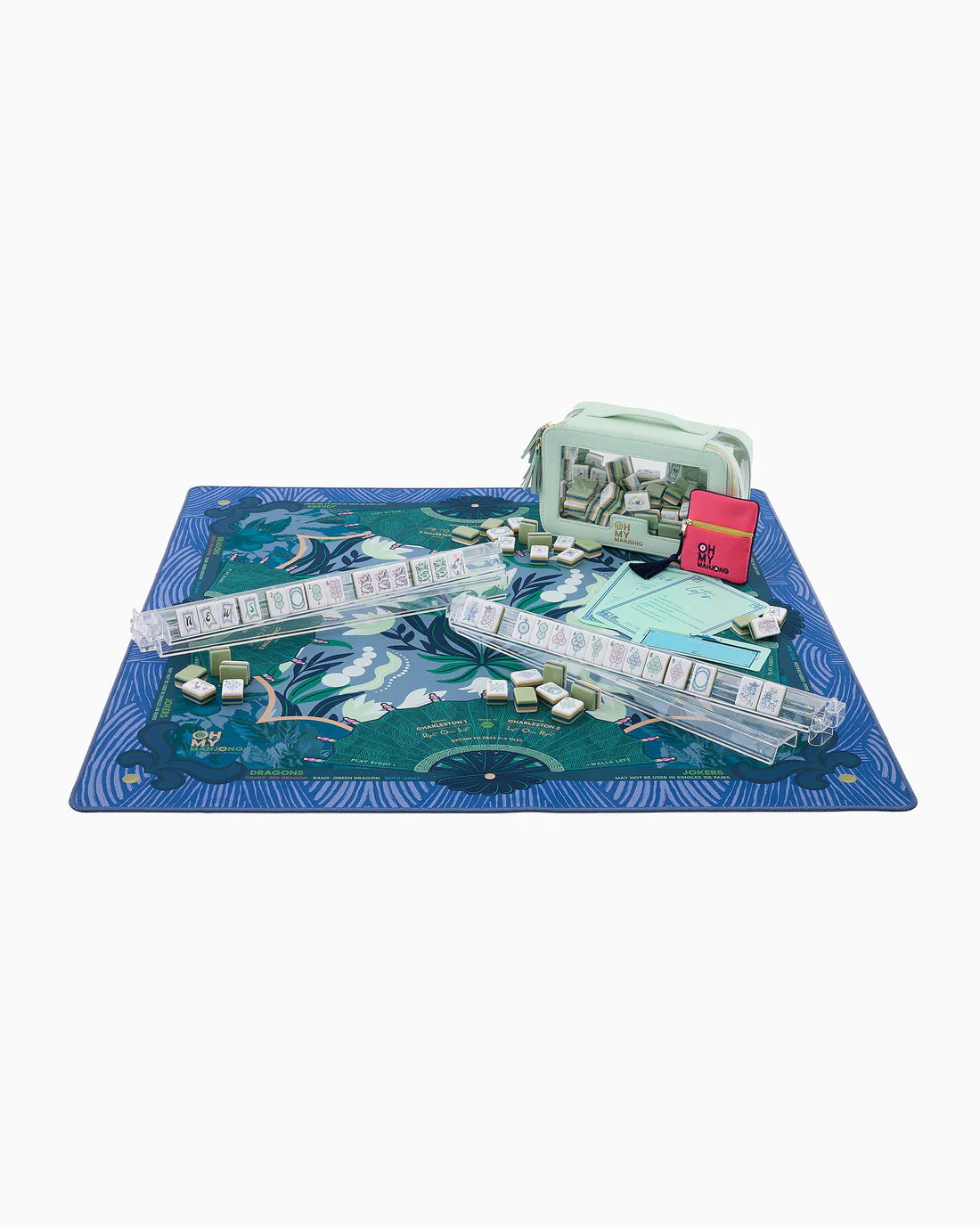 Oh My Mahjong - Mahjong Mat - Jade with Tube - Findlay Rowe Designs