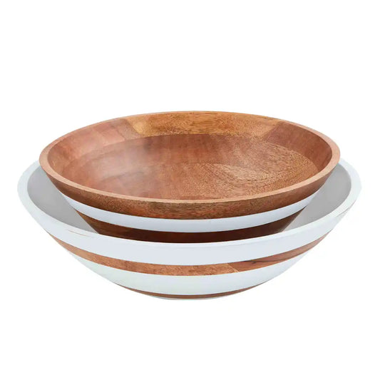 Mud Pie - Wood Strap Bowl Set - Findlay Rowe Designs