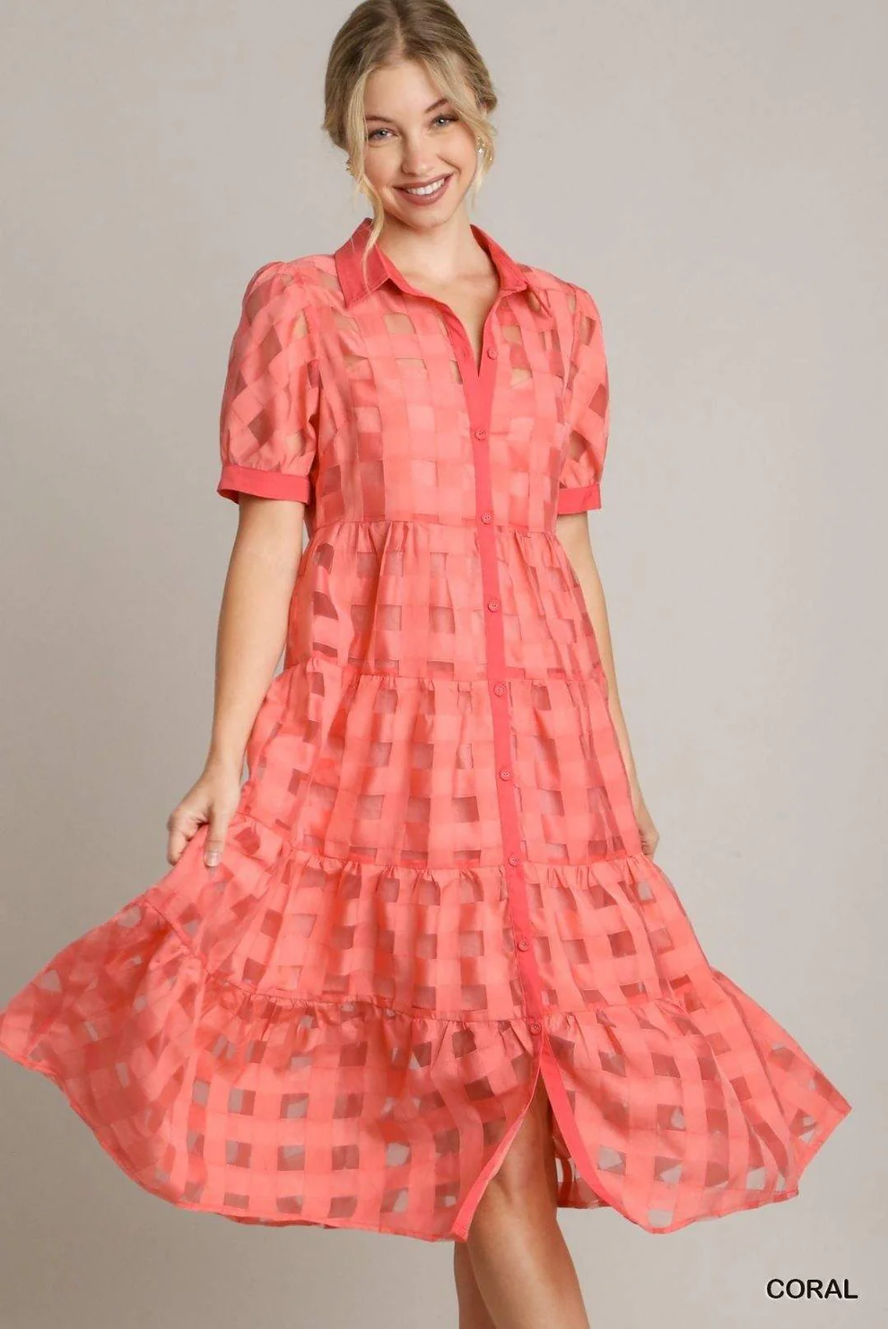 Umgee - Dress - Organza Collared Button Down - Findlay Rowe Designs