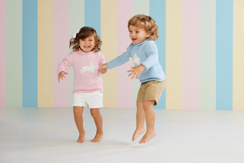 Mud Pie - Baby - Sweater - Rollneck Bunny Blue - Findlay Rowe Designs