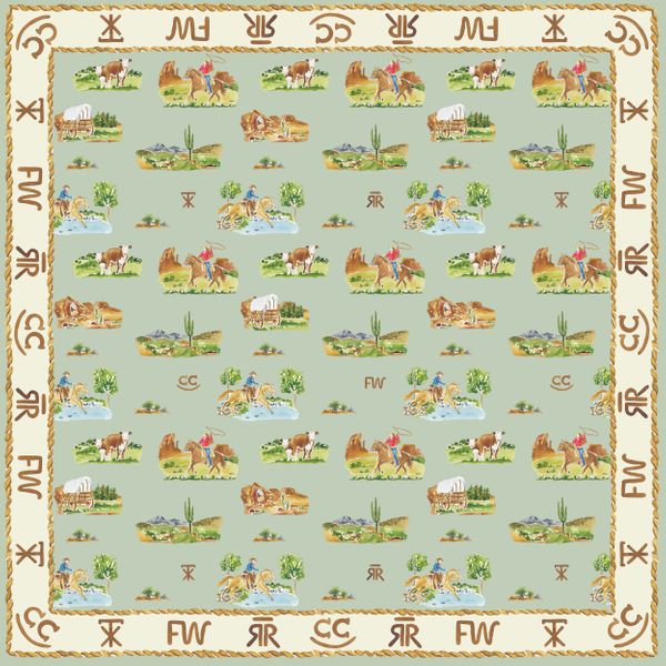 Catherine Cartie - Silk Scarf - Western Toile - Findlay Rowe Designs