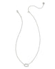 Kendra Scott - Elisa Silver Ridge Open Frame Short Pendant Necklace - Findlay Rowe Designs
