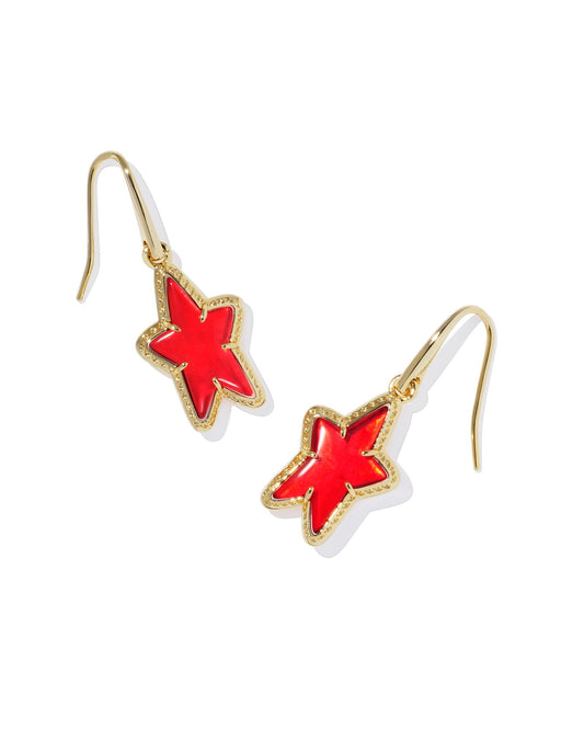 Kendra Scott - Ada Star Small Drop Earrings - Gold Red Illusion - Findlay Rowe Designs