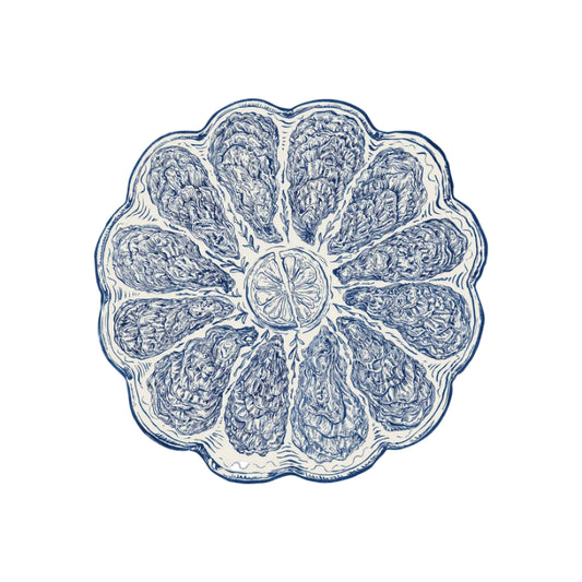 Hester and Cook - Placemat - Die-cut Blue Oyster Plate - Findlay Rowe Designs