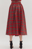 Skirt - Red Plaid Midi