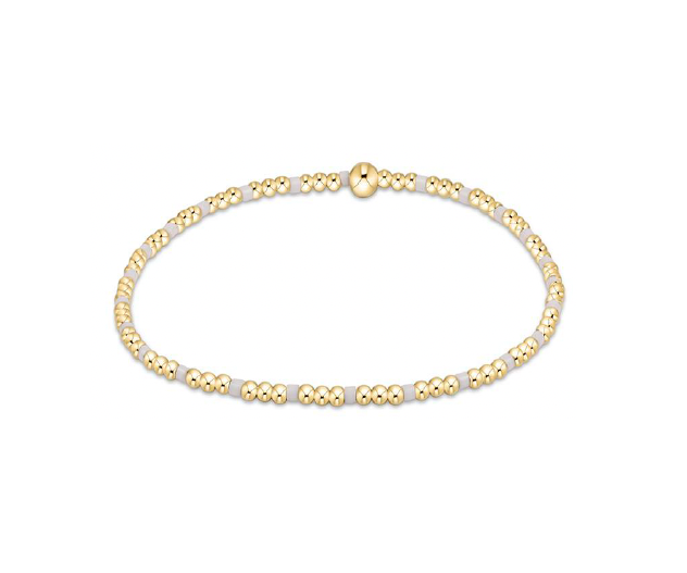 Enewton - Egirl - Hope Sincerity Pattern 2mm Bead Bracelet - White - Findlay Rowe Designs