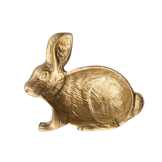 Plate - Rabbit -Aluminum Gold