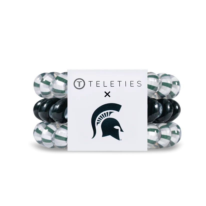Teleties - Large Hair Ties - Michigan State - Findlay Rowe Designs