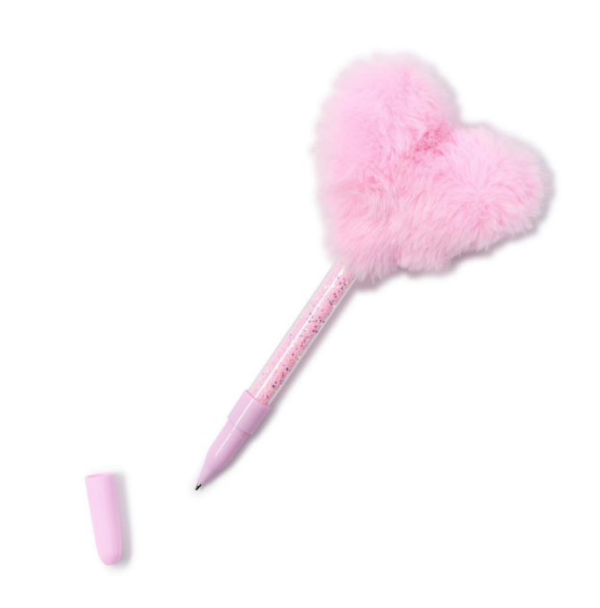 Faux Fur Heart Pen - Findlay Rowe Designs