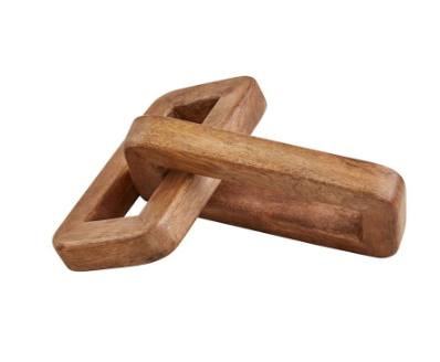 Mud Pie - Wood and Lacquer Decor Links - Findlay Rowe Designs