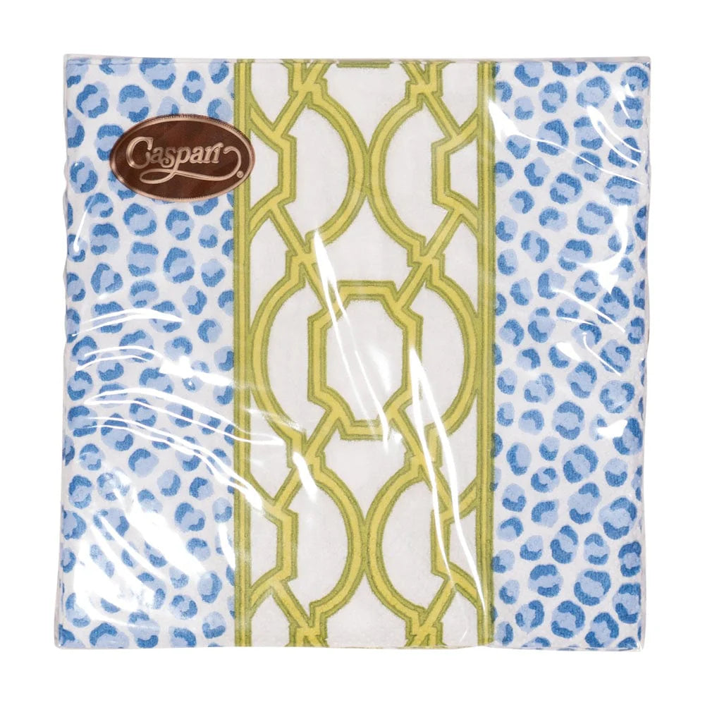 Caspari - Cocktail Napkins - Knots And Spots - Blue Green - Findlay Rowe Designs