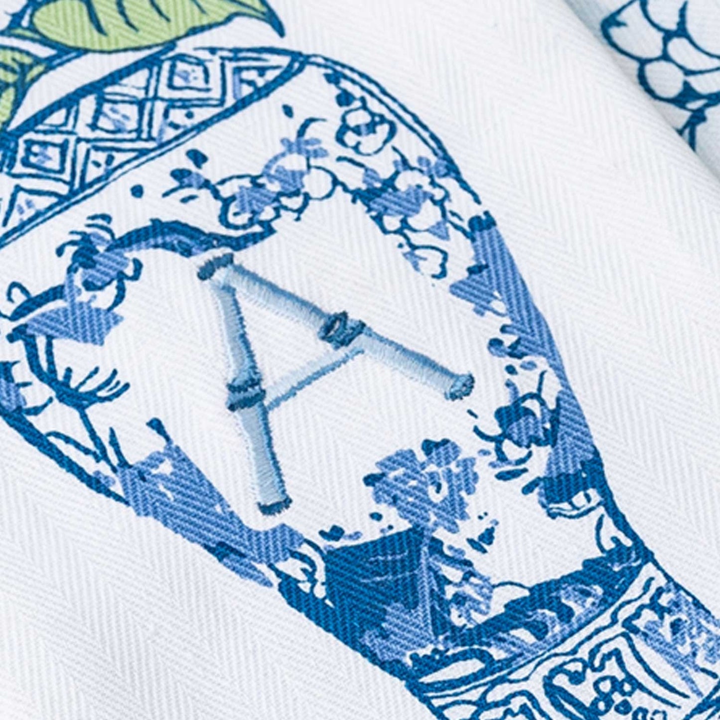 Towel - Cloth - Initial Hydrangea Ginger Jar - Set of 2 - Findlay Rowe Designs