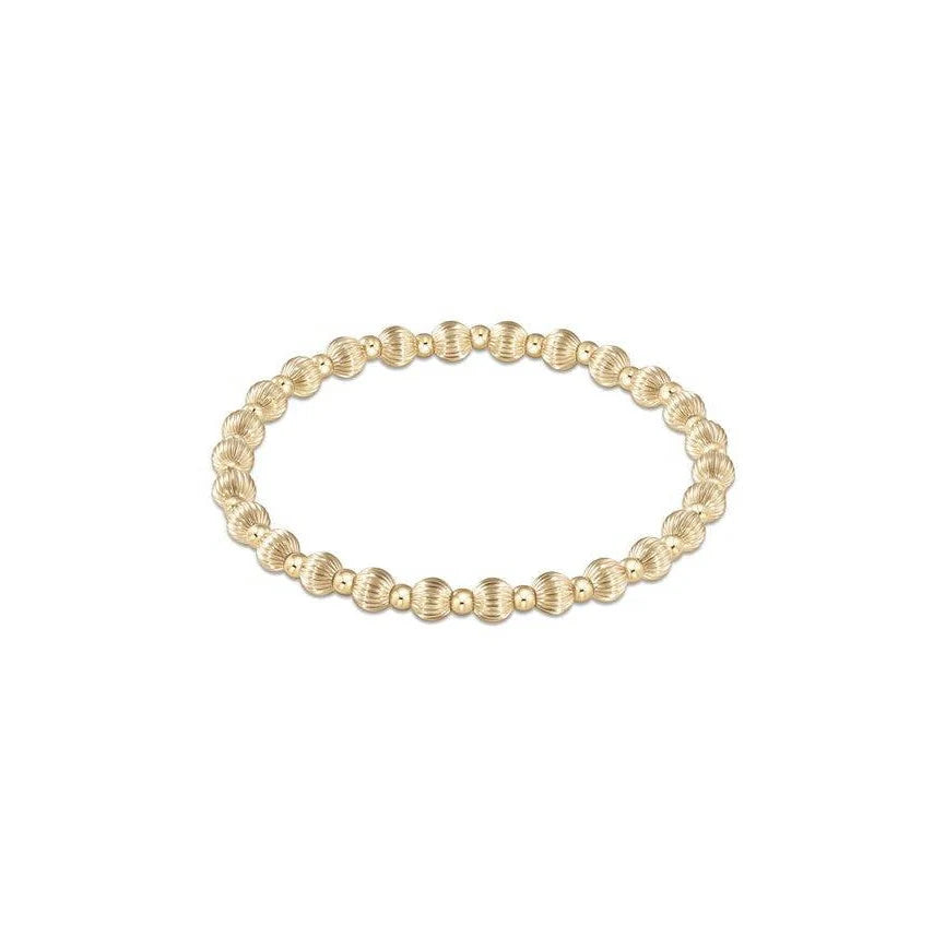 Enewton - Extends - Dignity Grateful Pattern 5mm Bead Bracelet - Gold