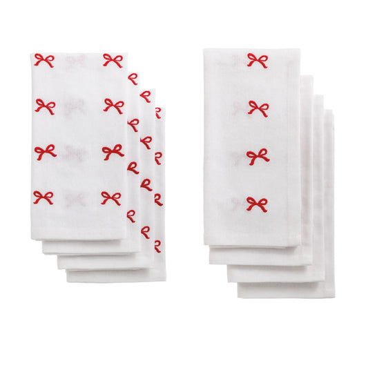 Mud Pie - Cloth Napkin - Embroidered Bow