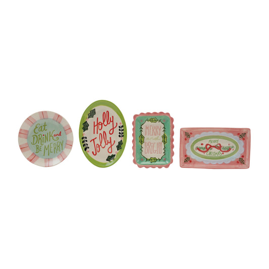 Tidbit Plates - Holiday Sayings - Assorted - Findlay Rowe Designs