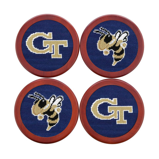 Smathers & Branson - Needlepoint Coasters - Georgia Tech - Findlay Rowe Designs