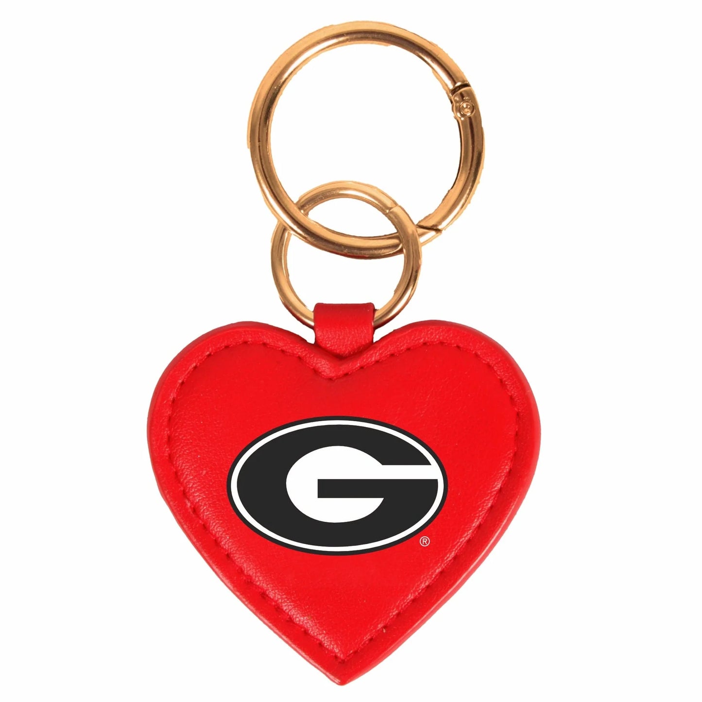 Desden - Georgia Bulldogs Heart Charm Key Ring