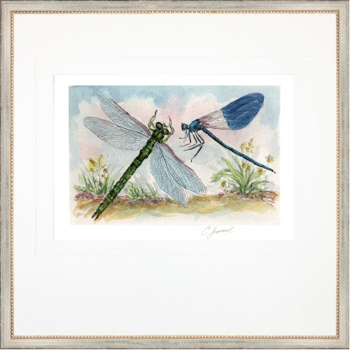 Framed Print - Dragonflies 22x18 - Charles Leonard
