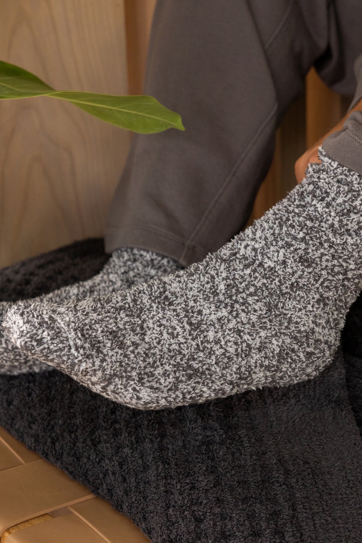 Barefoot Dreams - CozyChic® Heathered Socks - Slate Blue - Findlay Rowe Designs