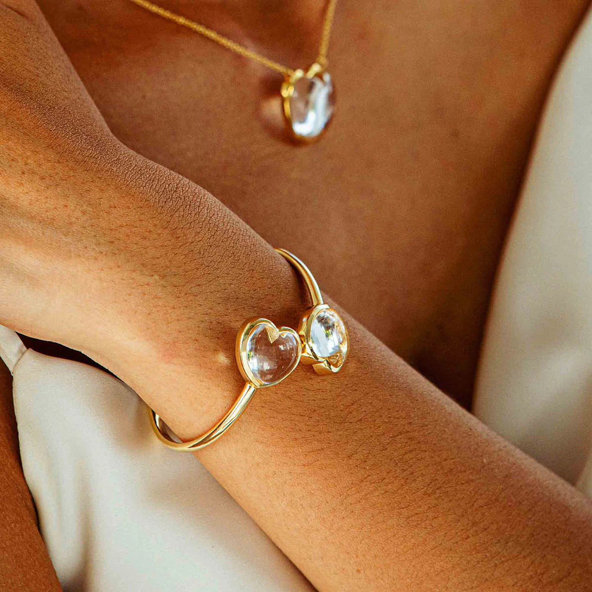 Bracelet - Love Bangle - Clear Quartz - Findlay Rowe Designs