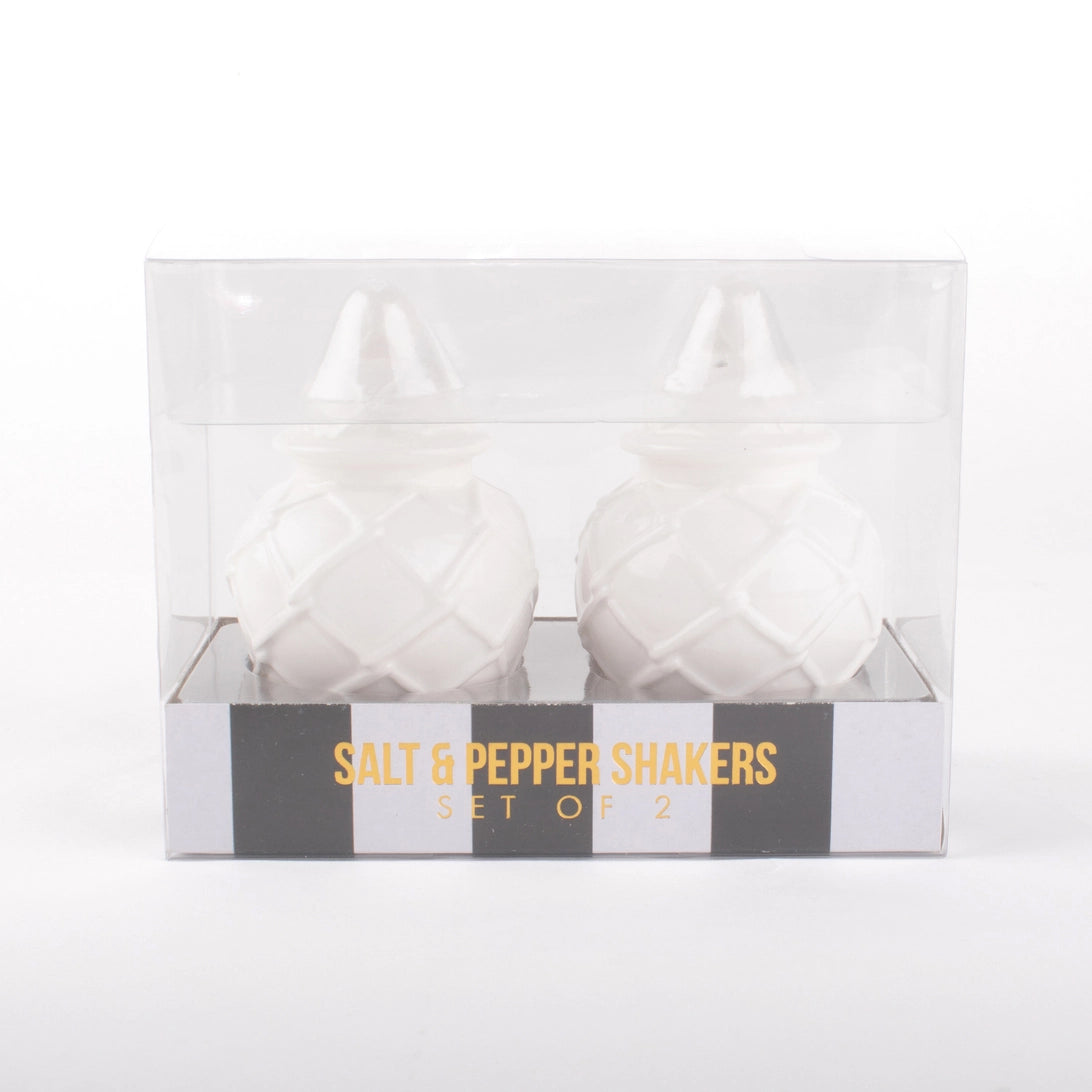 White Textured Jar Salt & Pepper Shaker Boxed Set - Findlay Rowe Designs