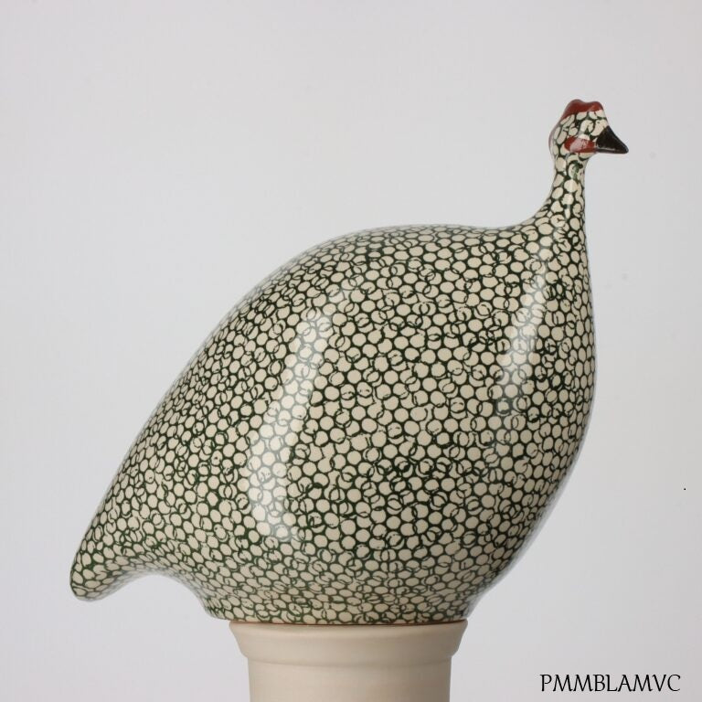 Guinea Fowl - Medium - White Speckled Duck Green - Findlay Rowe Designs