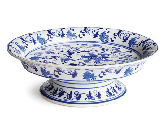 Footed Plate - Barclay Butera Dynasty Floral - Findlay Rowe Designs