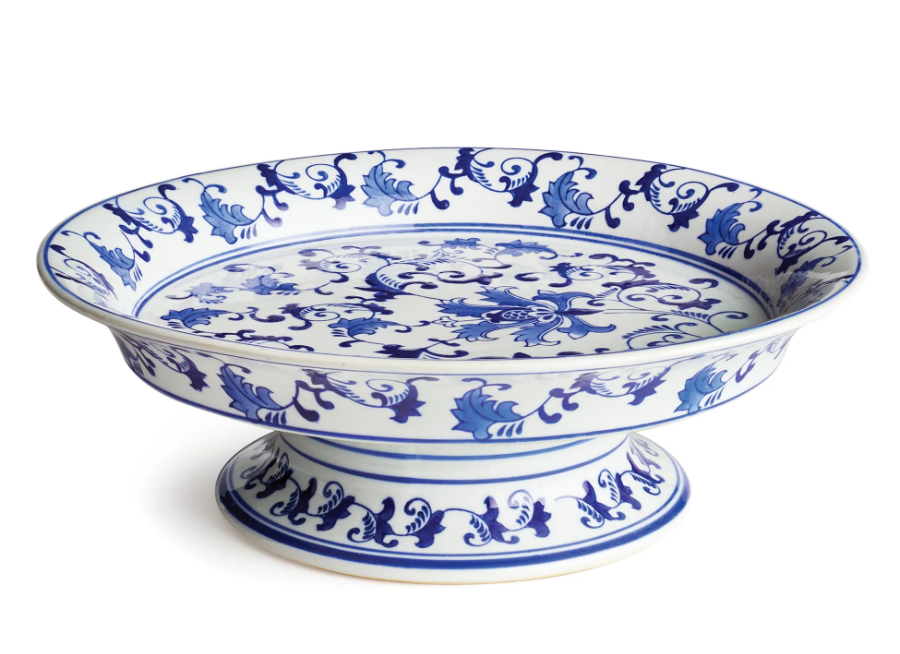 Footed Plate - Barclay Butera Dynasty Floral - Findlay Rowe Designs