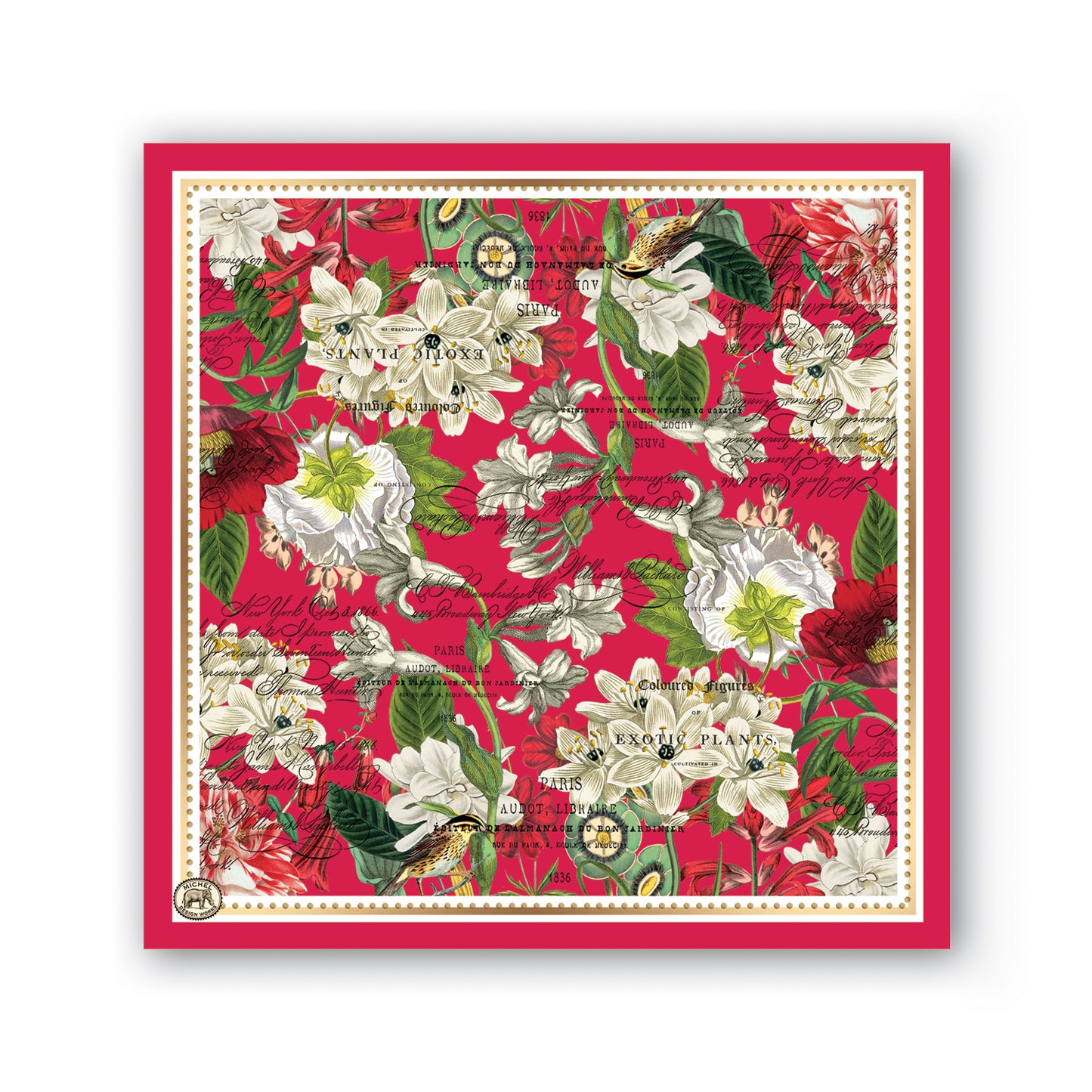 Michel Design Works - Cocktail Napkin - White Christmas