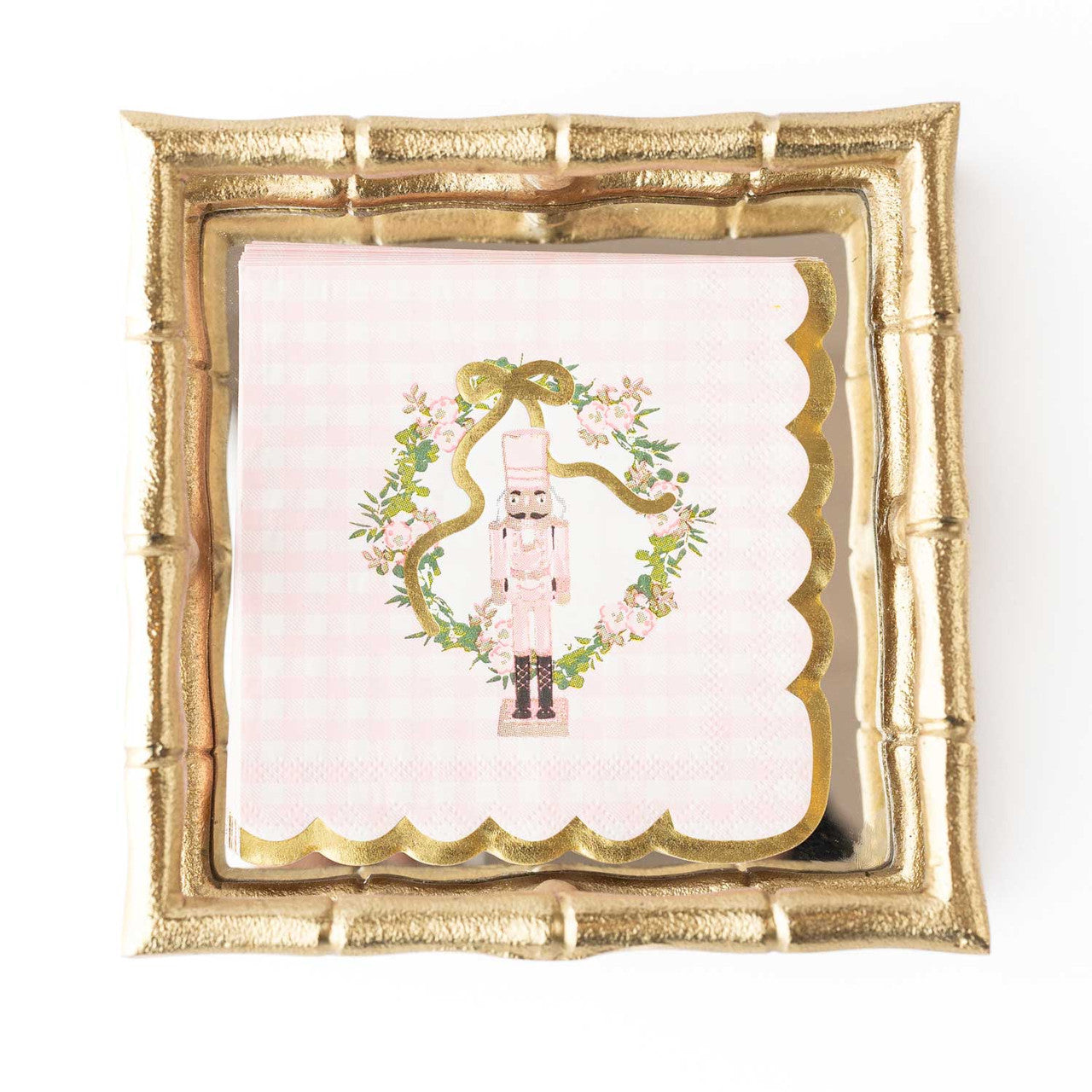Cocktail Napkins - Sugarplum Gingham - Pink - Findlay Rowe Designs