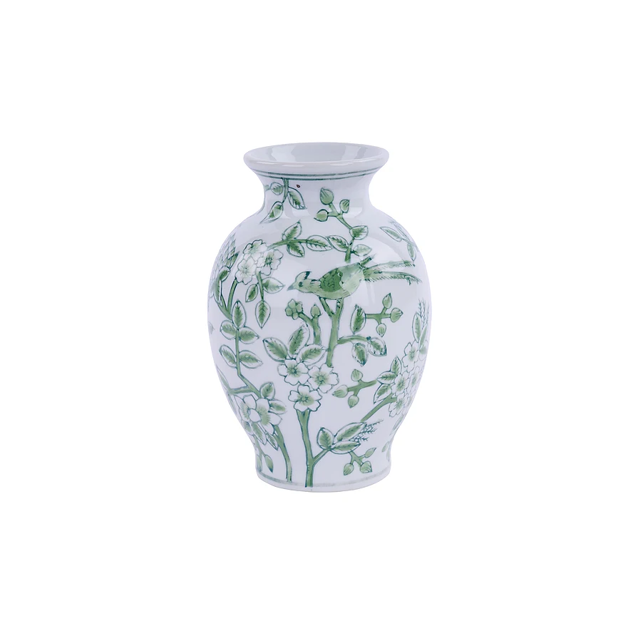 Vase - 6 in - Green White - Findlay Rowe Designs